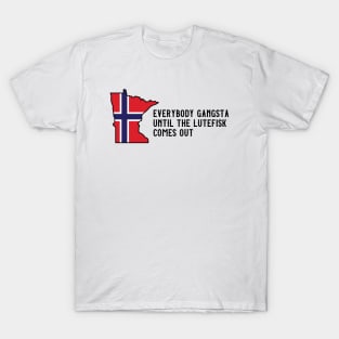 Funny Minnesota Norwegian Flag Lutefis T-Shirt